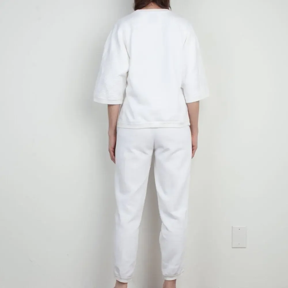 Vintage 80s White Sweatsuit Set Size S Jag Club - Picture 4 of 8